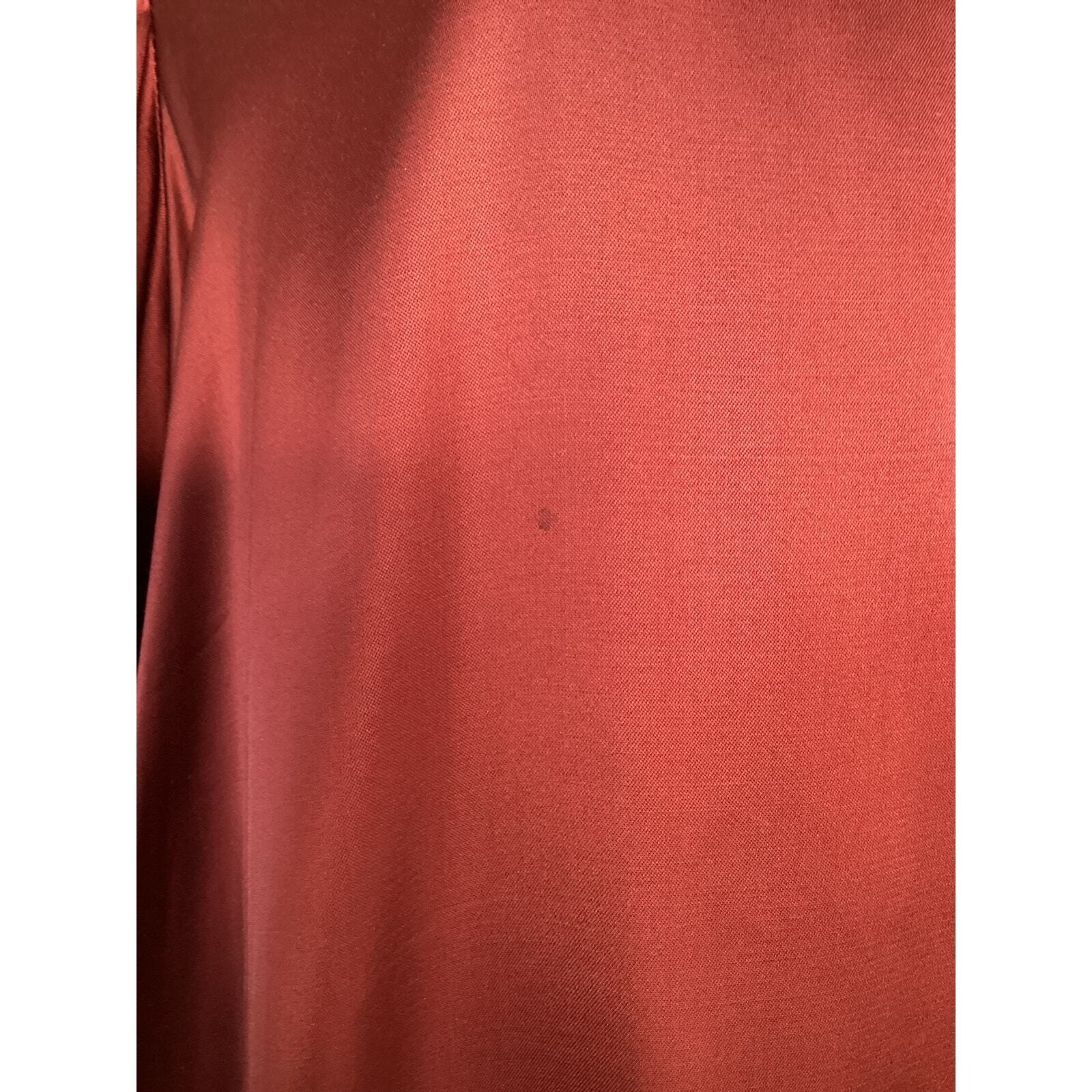 Tanya Taylor One Shoulder Mini Dress Womens 12 Burgundy Good Satin Asymmetrical