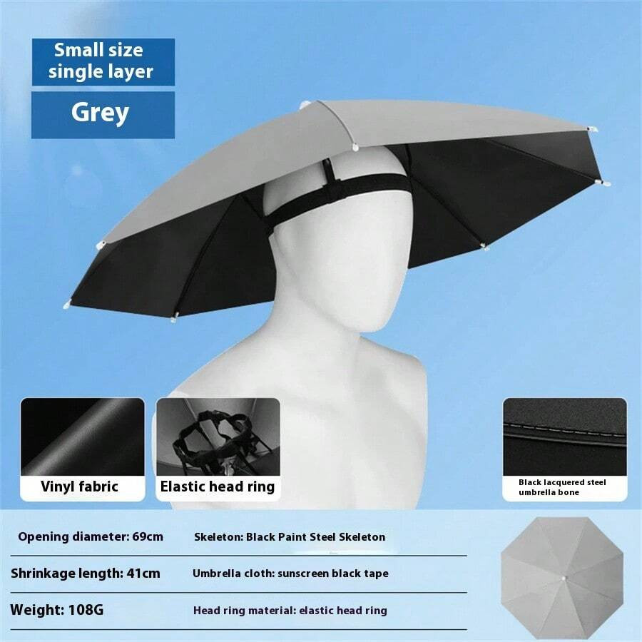 Umbrella Cap Suitable for Camping Fishing Elastic Headband UV Safe Umbrella Cap