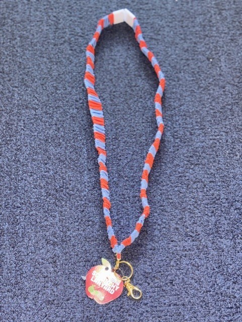 Scrunchie Stretchy Lanyards Teacher ID Holder with Clip