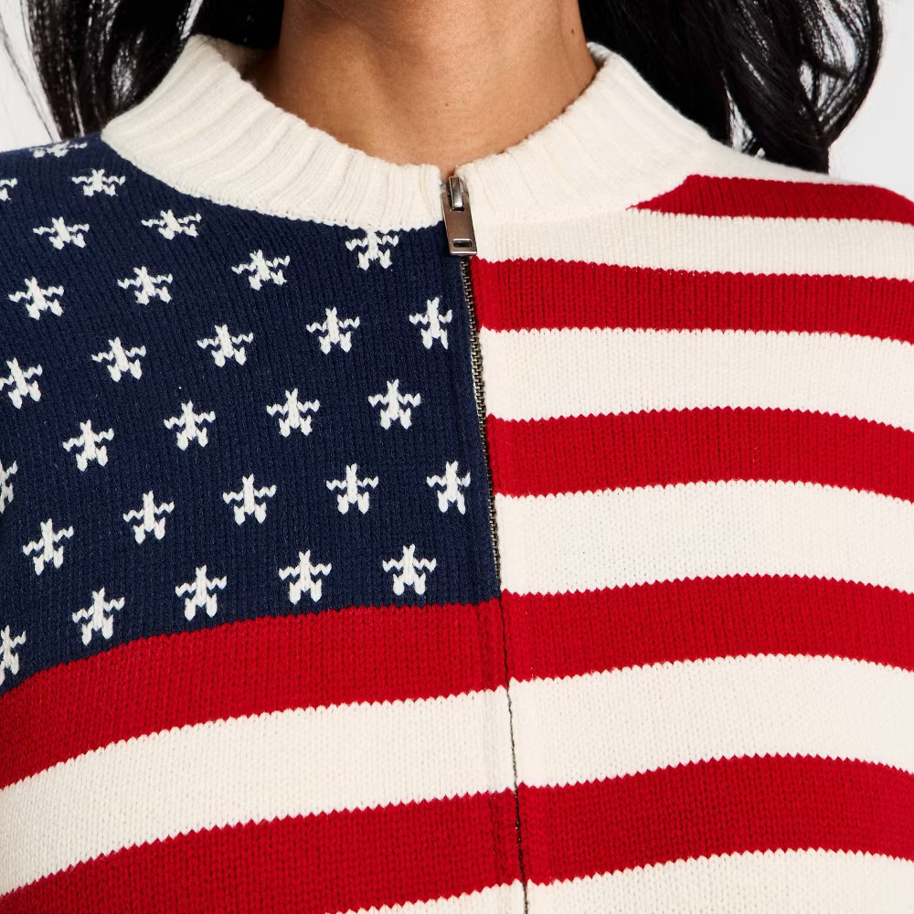 Women Americana Full Zip Cardigan – Universal Thread Cream S