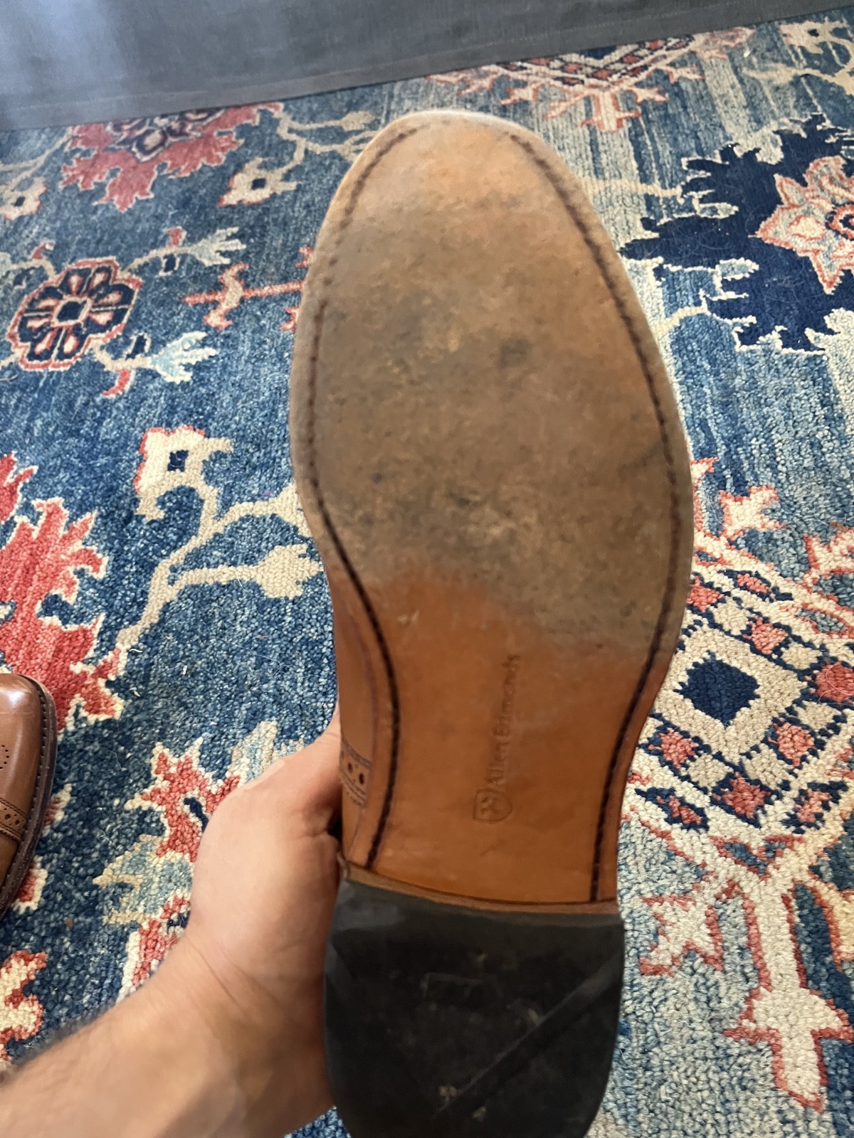 Allen Edmonds Strand Men’s Size 10 D Brown Leather Oxford Cap Toe Dress Shoes