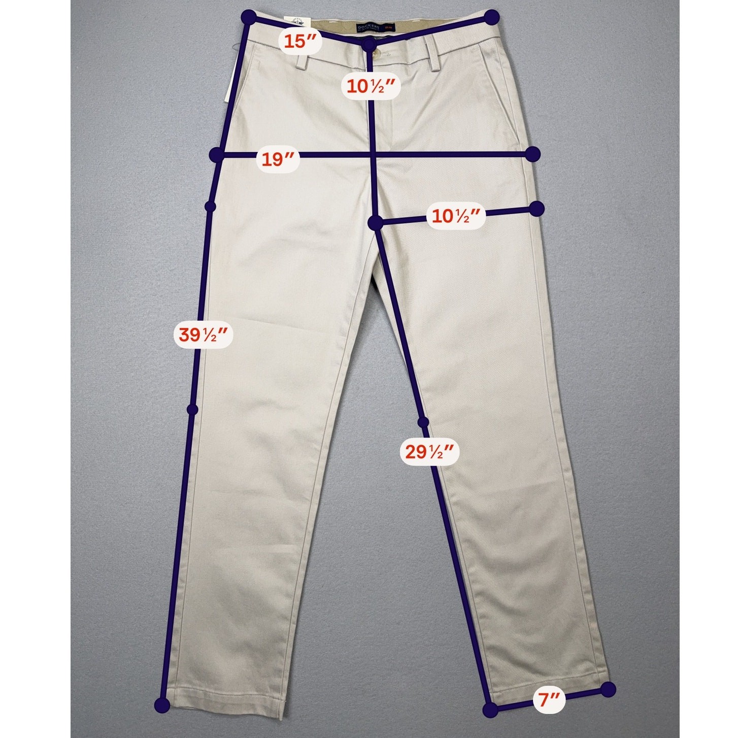 Dockers Men’s Signature Khaki Lux Slim-Fit Stretch Pants Cloud 29×30 $62