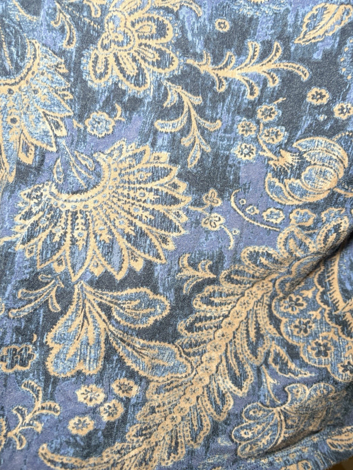 Lauren Ralph Lauren Blue Paisley Ruffle Sleeveless Blouse | Feminine Coastal