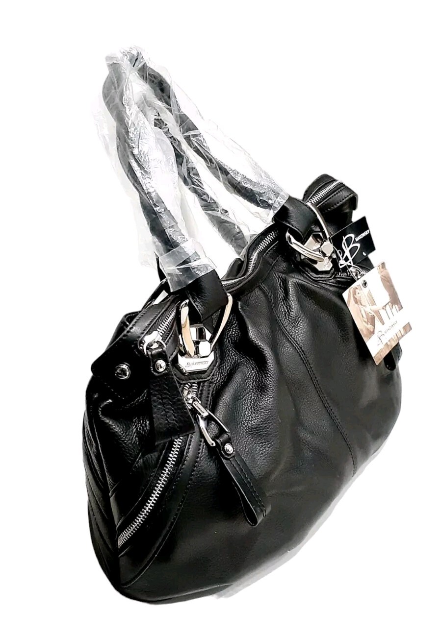 B Makowsky Black Leather Handbag Purse NWT — New/Old Stock Rare SEE DESCRIPTION