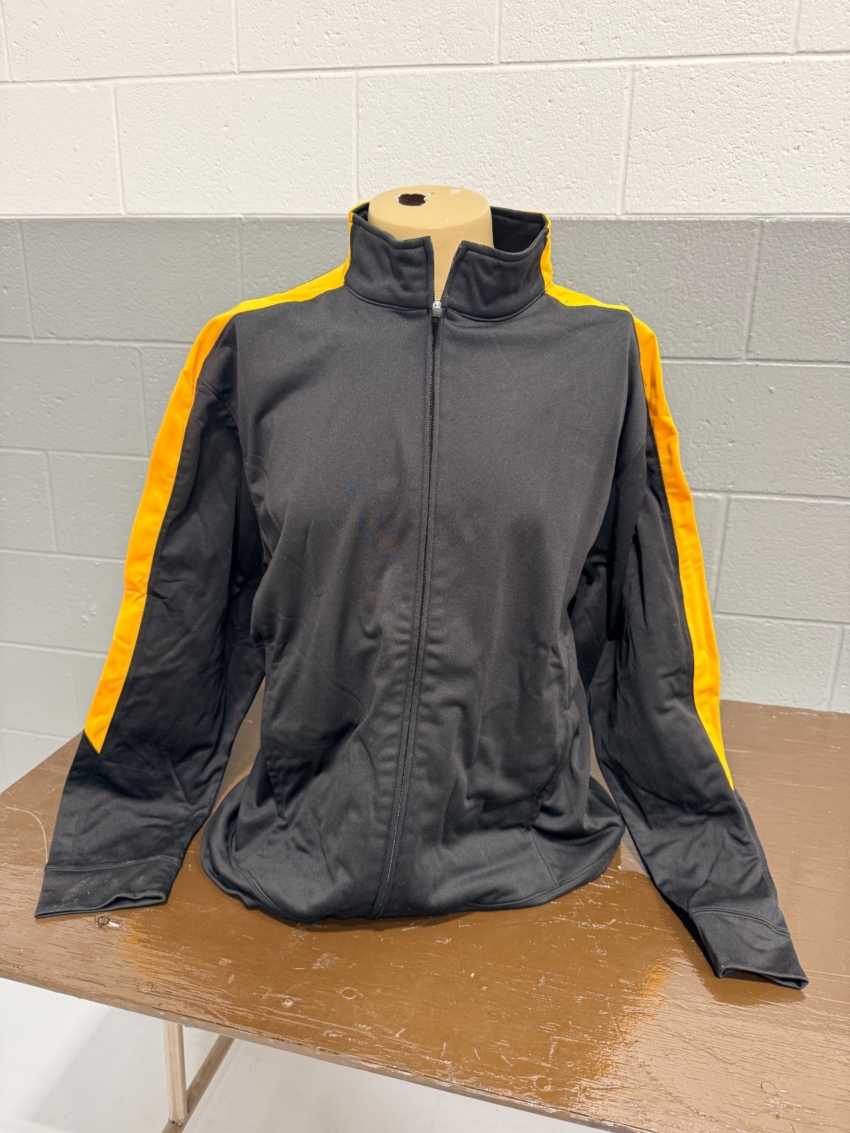Augusta Black/Gold Full Zip Track Jacket