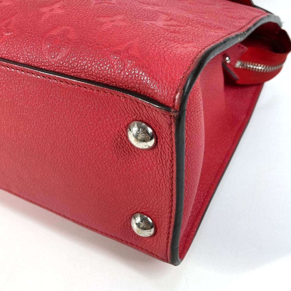Louis Vuitton Pont Neuf MM 2WAY HandBag Tote Shoulder M42711 Red Authentic