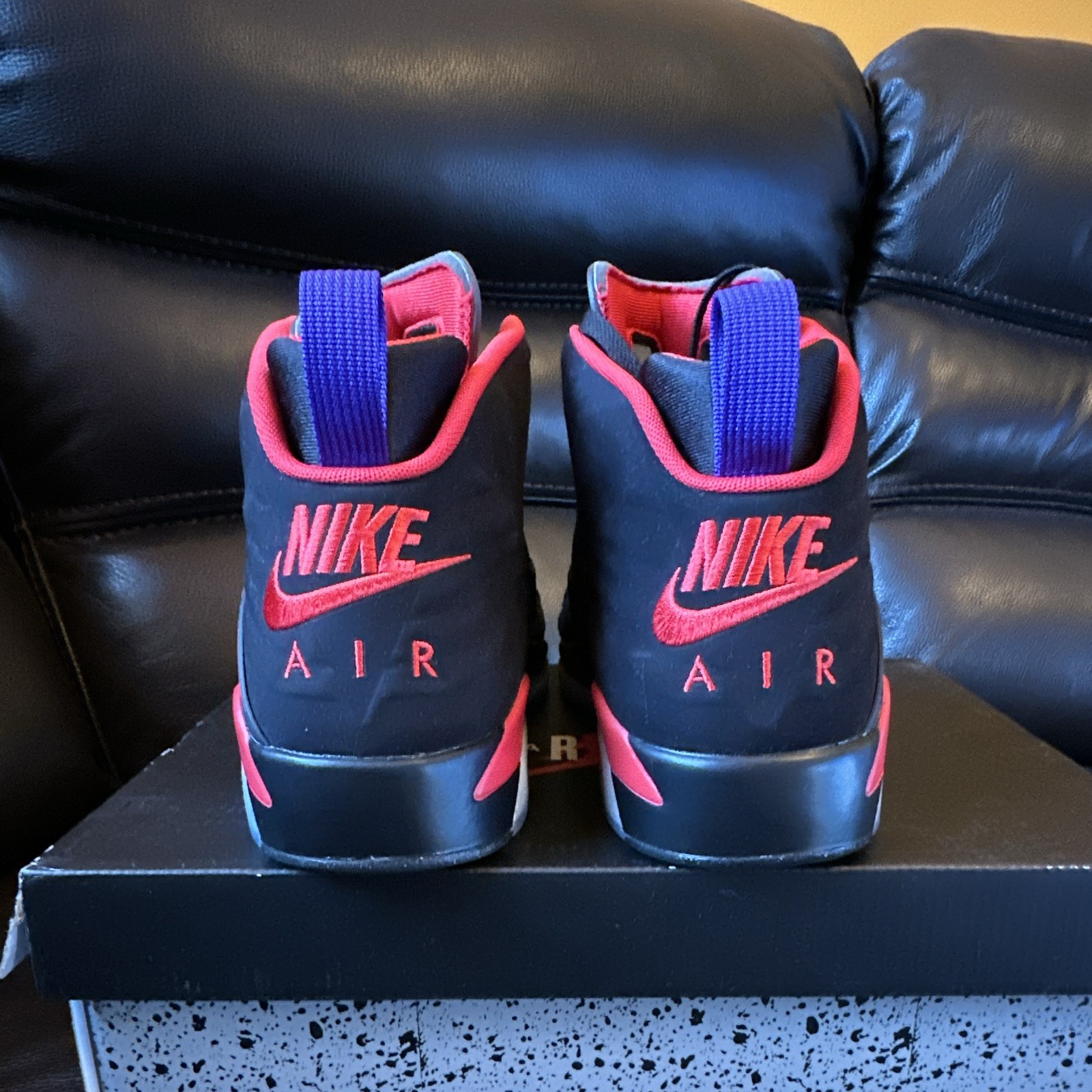 Jordan MVP Men’s Mid Top Basketball Sneakers Black/Red/Purple DZ4475-005