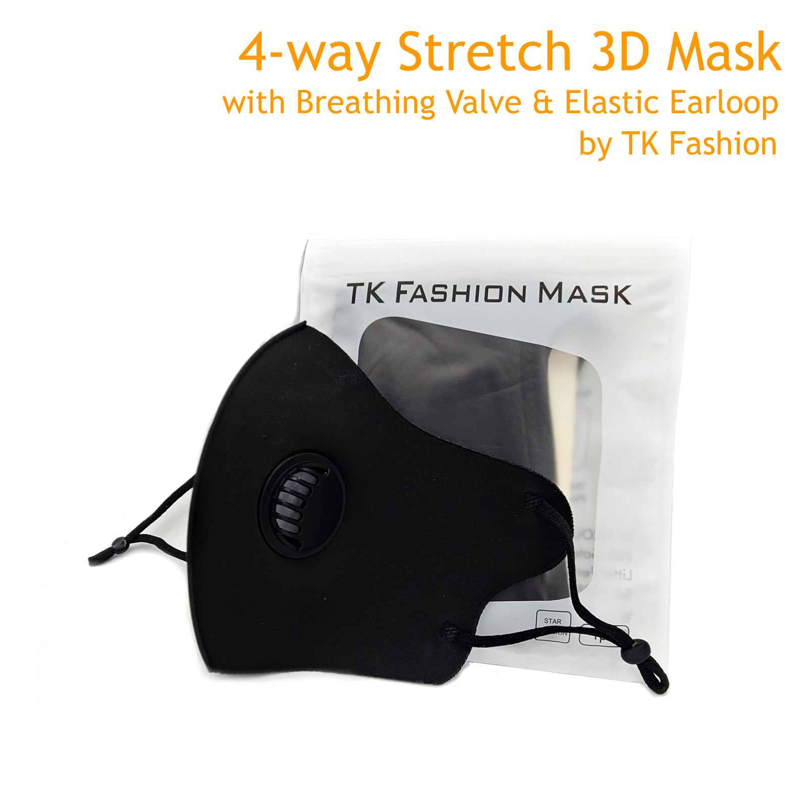 NEW 3D RESPIRATOR FILTER FASHION FACE BLACK MASK WASHABLE & REUSABLE FACE MASK