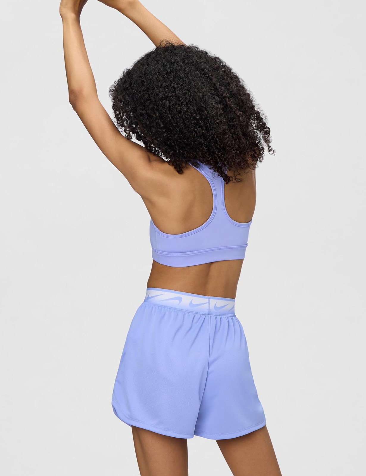 Nike Girls’ Swoosh Sports Bra – Light Thistle/White – X-Small