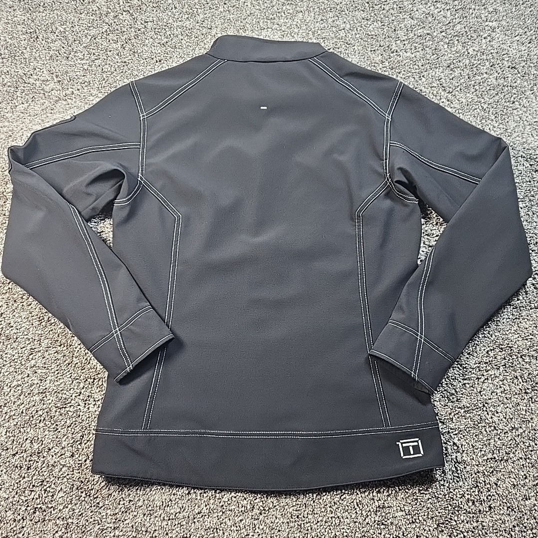 Truewerk Jacket Mens Small Black Water Repellent Softshell Full Zip Work Utility