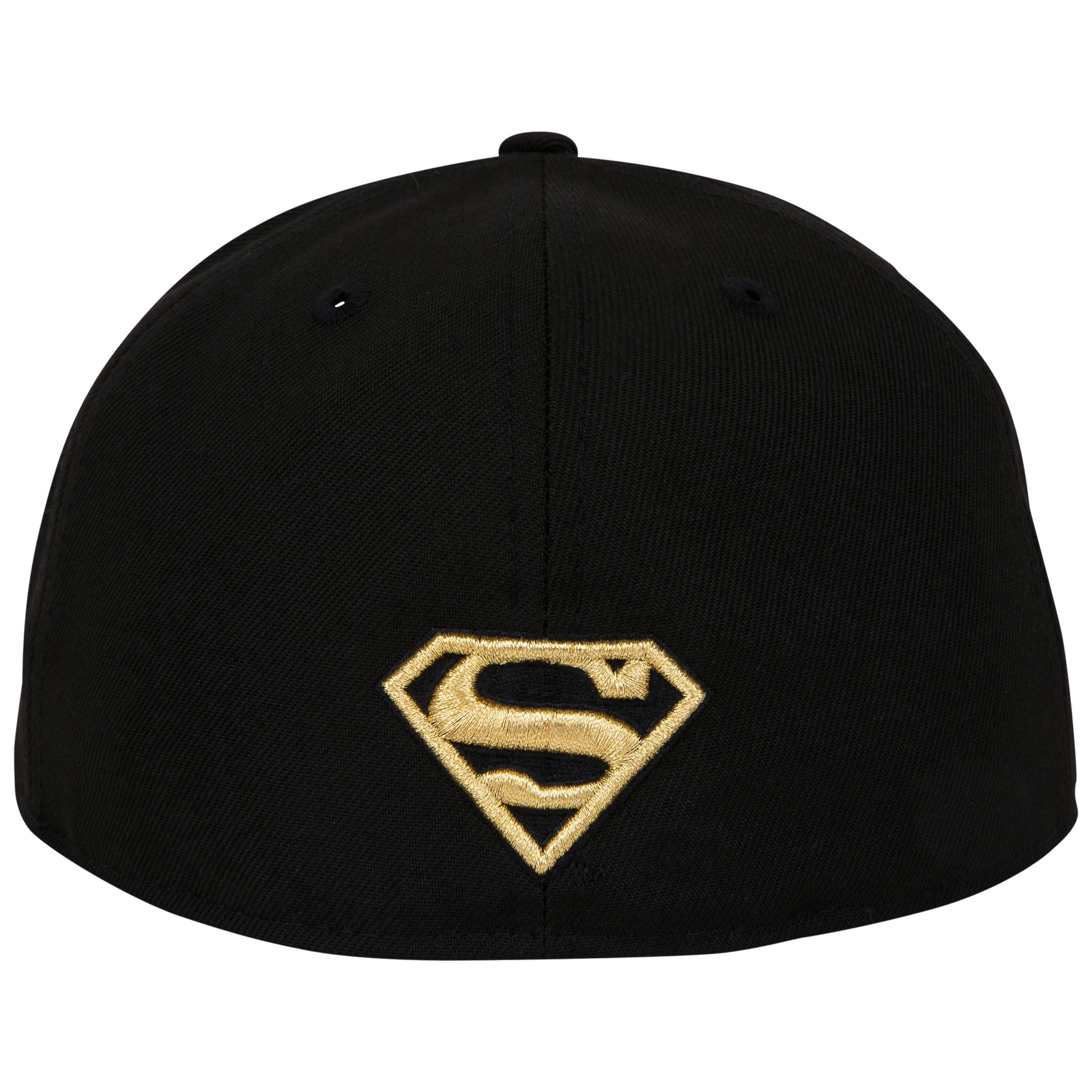 Superman Gold Logo Black Colorway New Era 59Fifty Fitted Hat Black