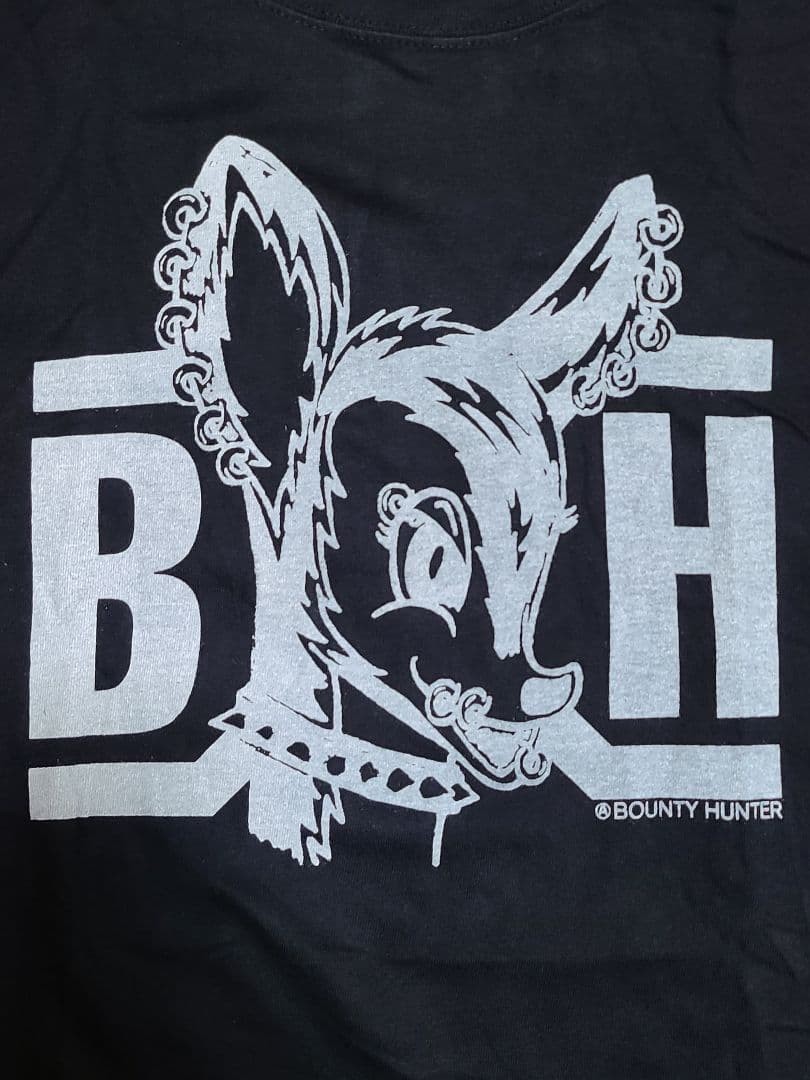 BOUNTY HUNTER x RISK Collab T-Shirt Black XL Harajuku Punk Rock Graphic Rare