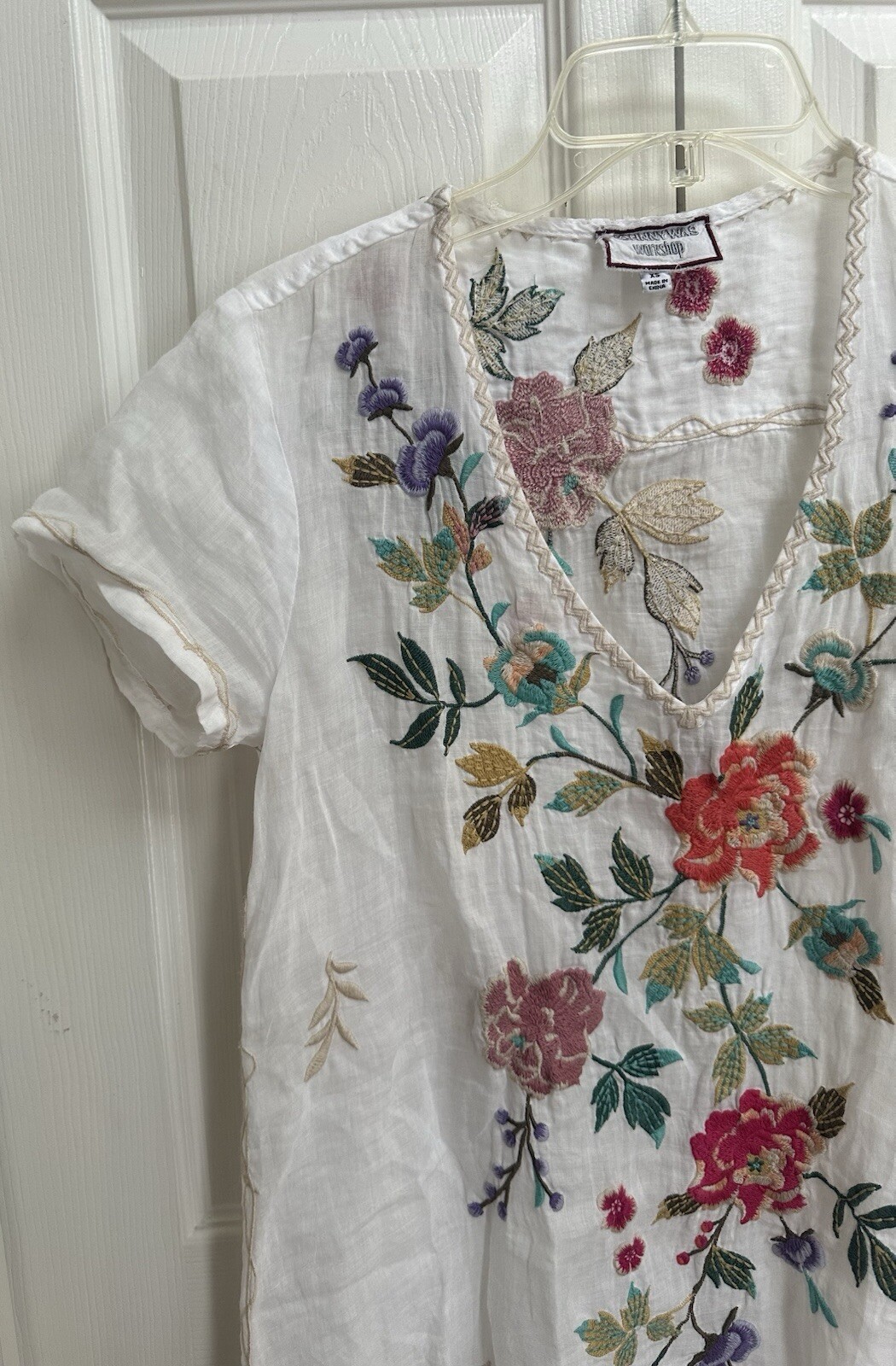 $250 Johnny Was SZ XS Adele Drape Tunic Swing Dress NO SLIP ~ Otherwise PRISTINE