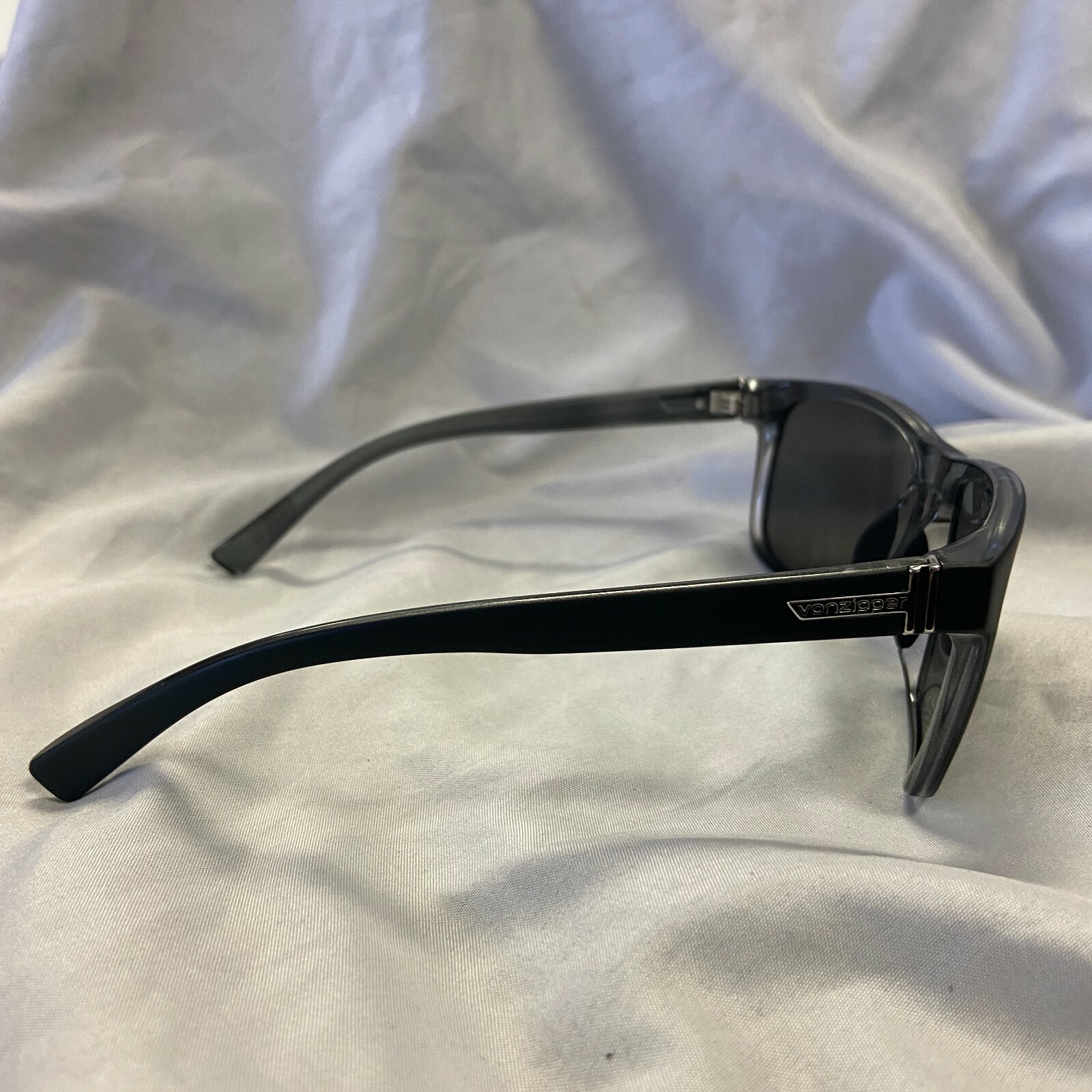 Von Zipper VZ Sunglasses Lomax Black Satin / Silver Lens *NEW DISPLAY*