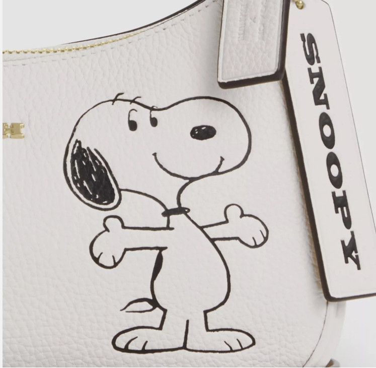 COACH x PEANUTS CBJ76 Teri Shoulder Bag Snoopy Chalk Multi Outlet