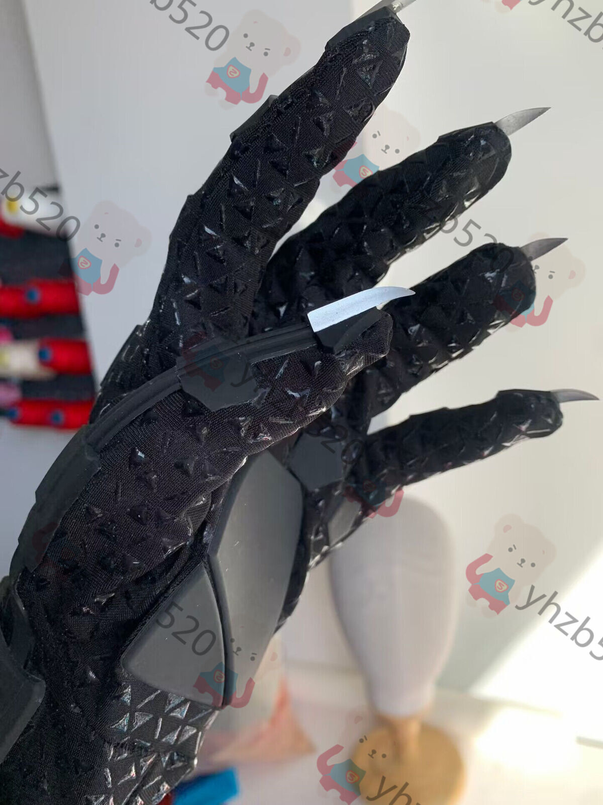 Black Panther 1 Pair Gloves & Claws T’Challa Cosplay Props Costume Accessory Cos