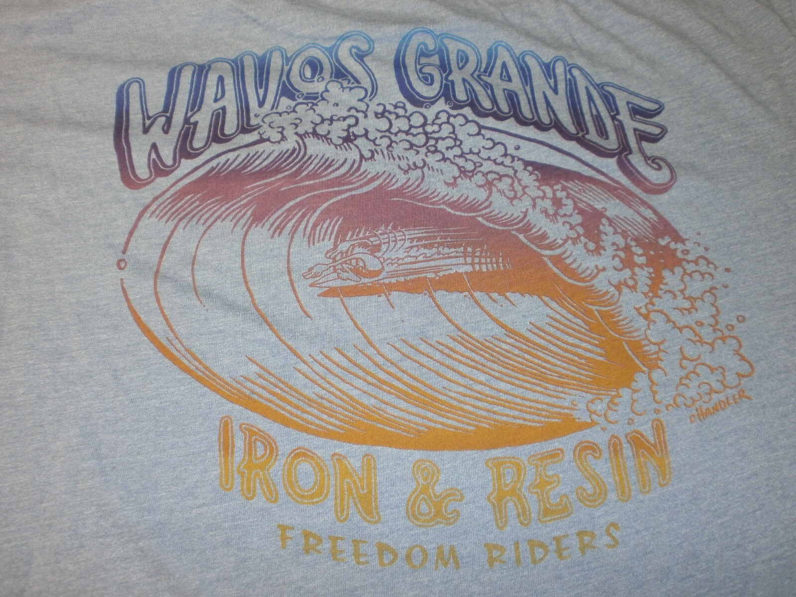 IRON AND RESIN LICENSED APPAREL WAVOS GRANDE HAND MADE IN USA XS, M, L, XL