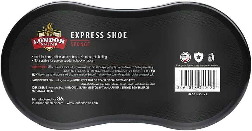 Black Leather Shoe Shine Sponge – Instant Shine, Compact & Travel-Friendly