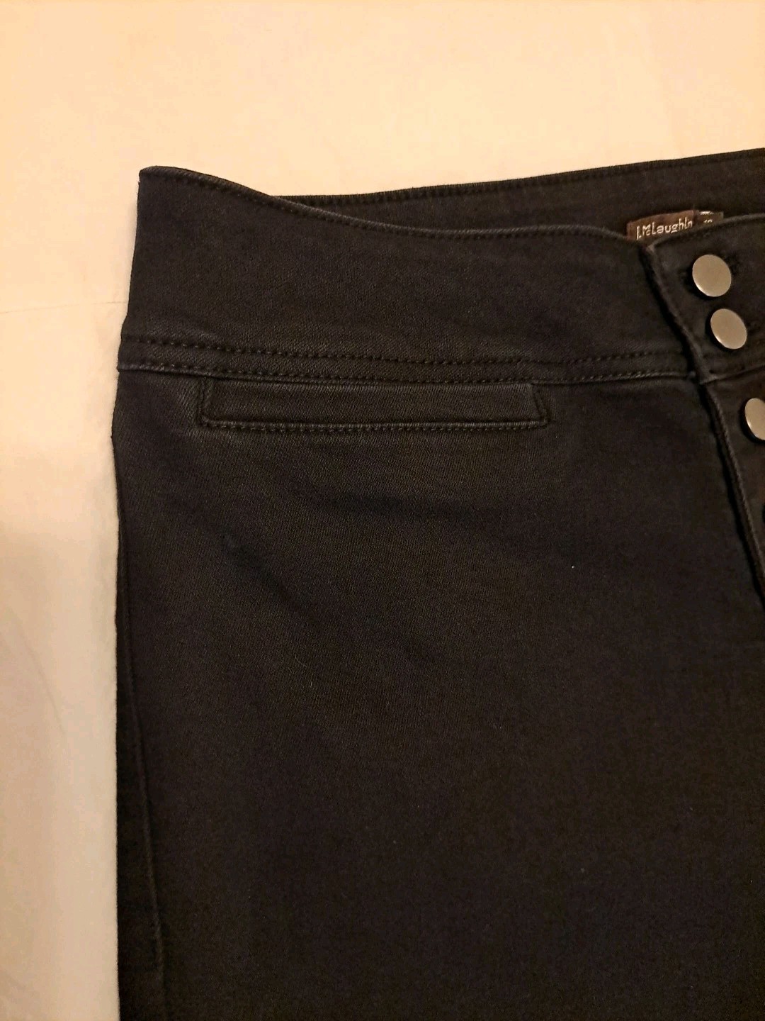 J. McLaughlin Oaks Jean BLACK SZ 10 Excellent Condition Returns Accepted