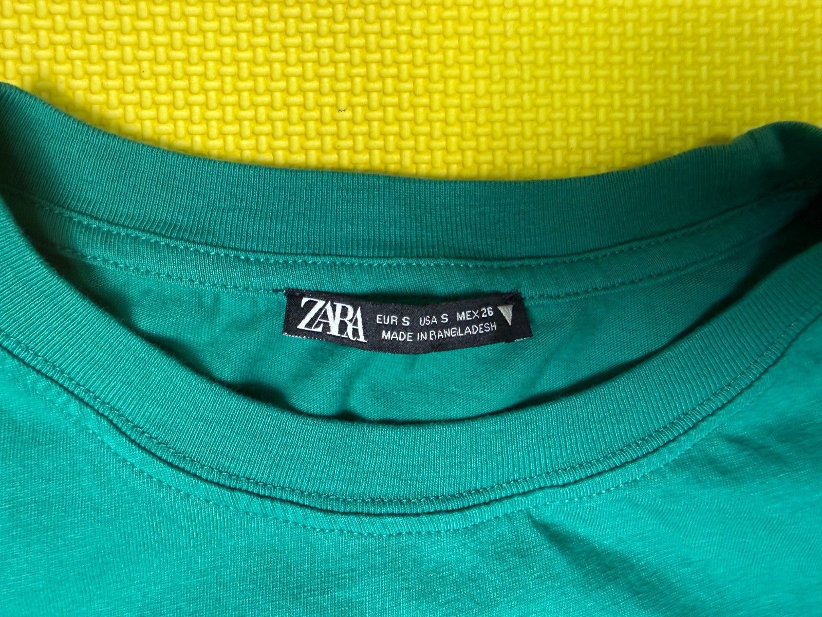 Zara pocket green cotton t-shirt size S