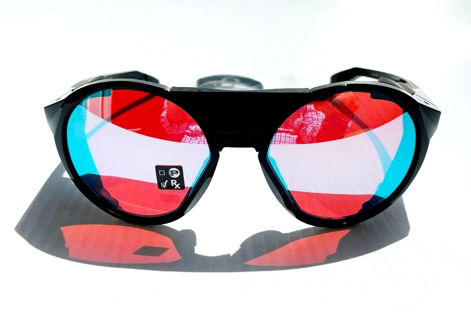 NEW Oakley CLIFDEN Polished Black Round PRIZM Snow Sapphire Sunglass 9440-02