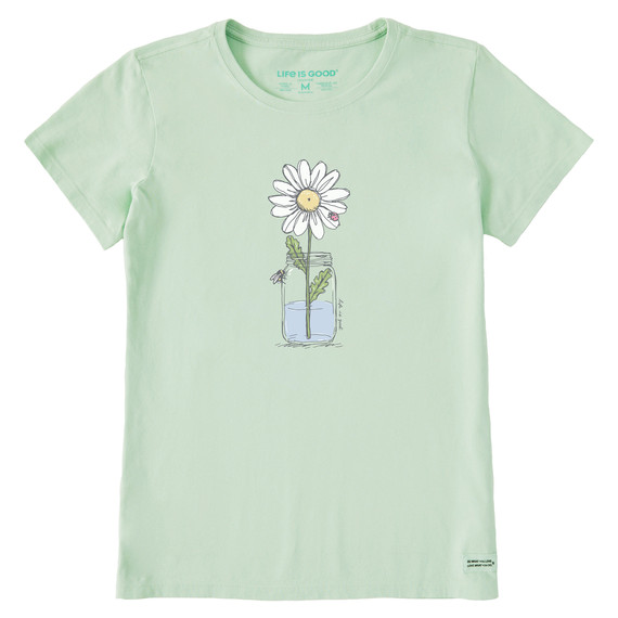 Life Is Good SS Shirt Crusher Tee DAISY JAR Mason Bee Ladybug 47in Womens XL