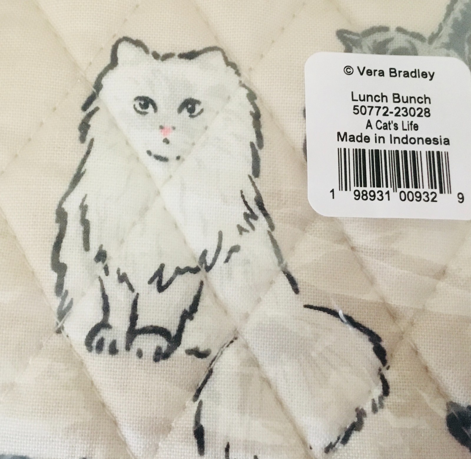 Vera Bradley ~ “A Cat’s Life” ~ Lunch Bunch Bag ~ NWT