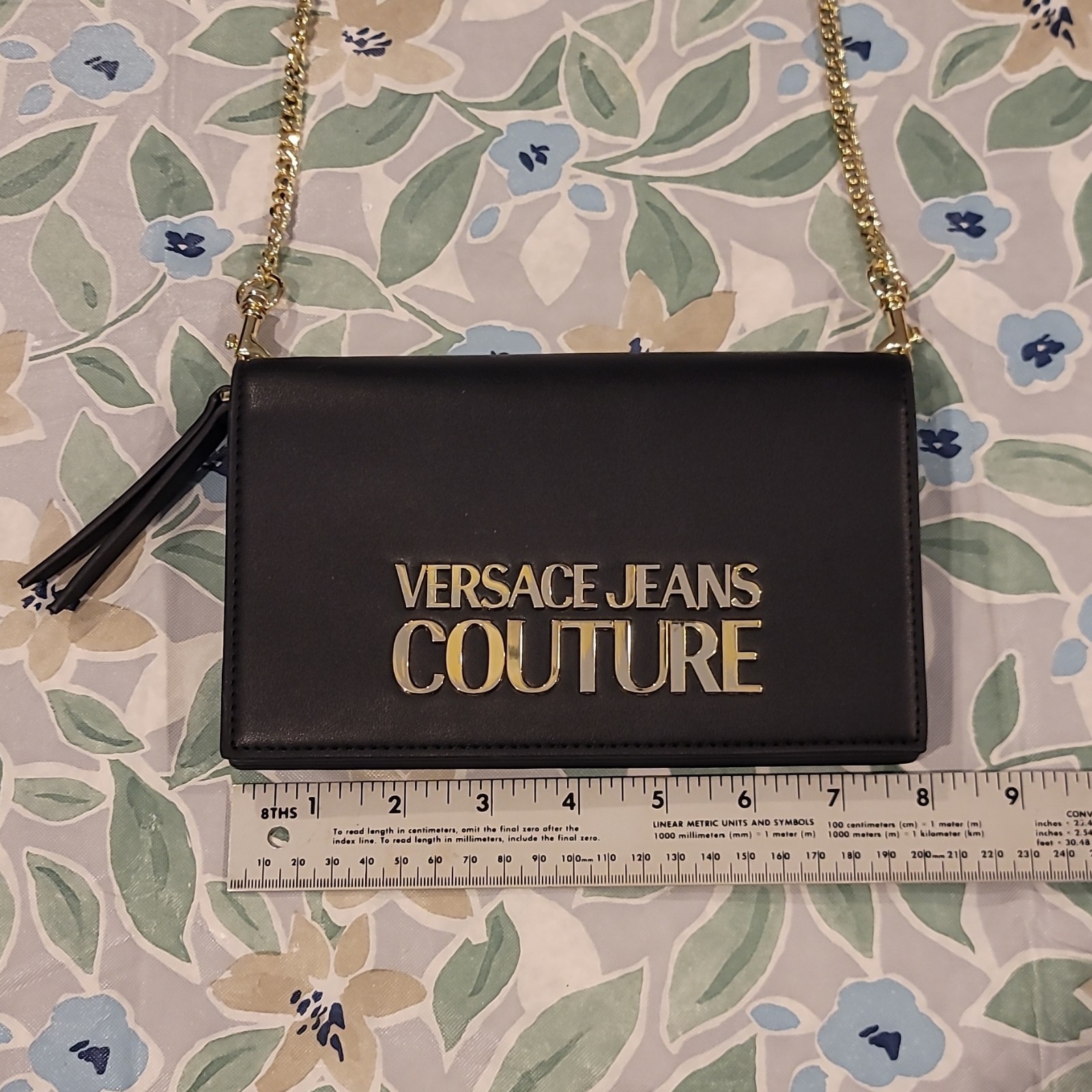 Versace Jeans Couture crossbody bag in synthetic saffiano leather BRAND NEW
