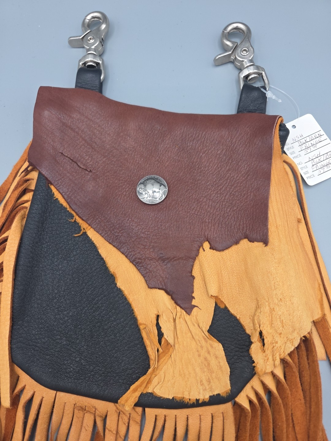 Leather Hip Clip Bag Hand Made Belt Bag Fanny Pack Made in USA Deer Hide Leather