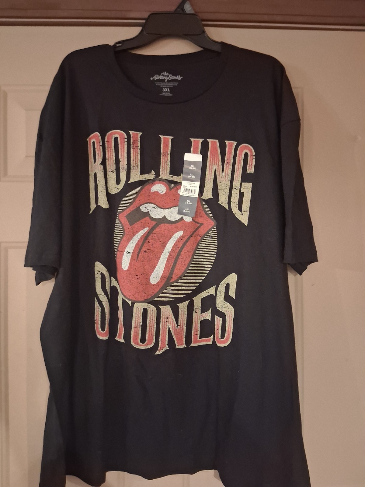 Rolling Stones Men’s Black tee shirt 3XL unisex 100% cotton