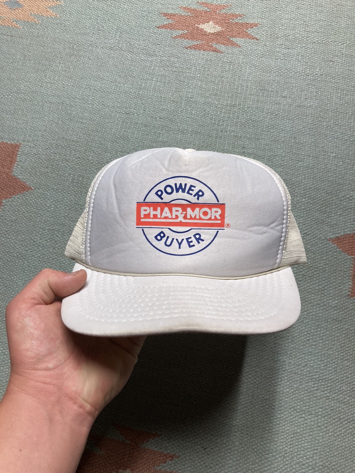Vintage trucker hat mesh cap phar mor drug store power buyer Rx Ohio 90s
