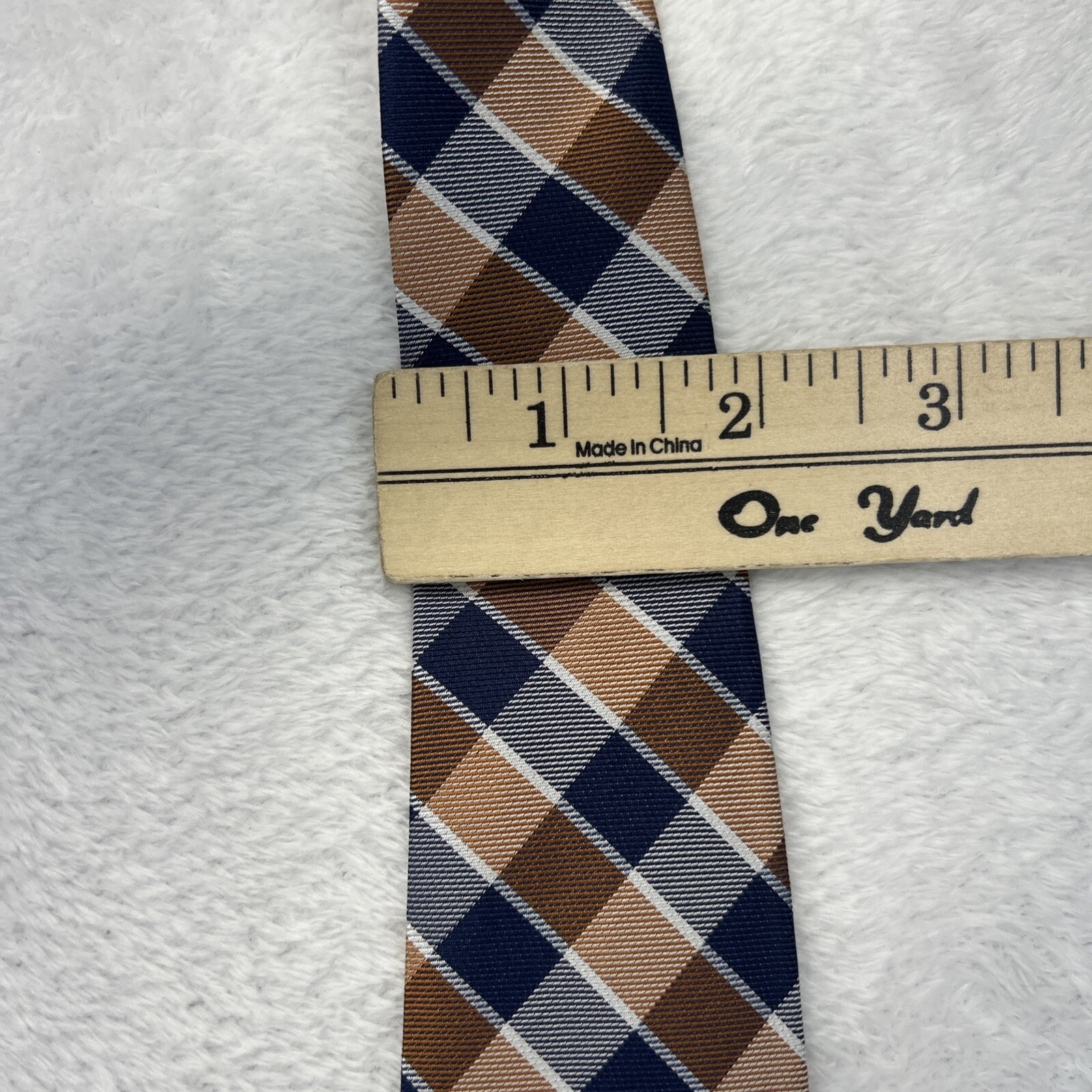 Saddlebred Blue Orange Plaid Men’s Necktie 3.5”x 58.5” 100% Silk NWT $38.00