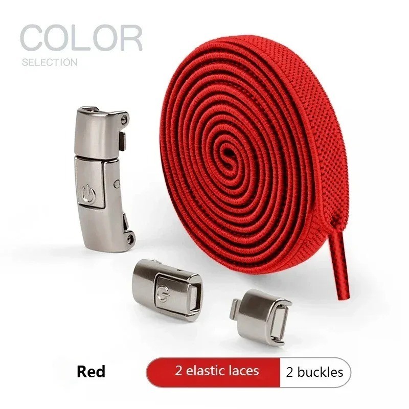 Tie Shoe Laces Press Lock Shoelaces Without Ties Elastic Laces Sneaker Kids USA
