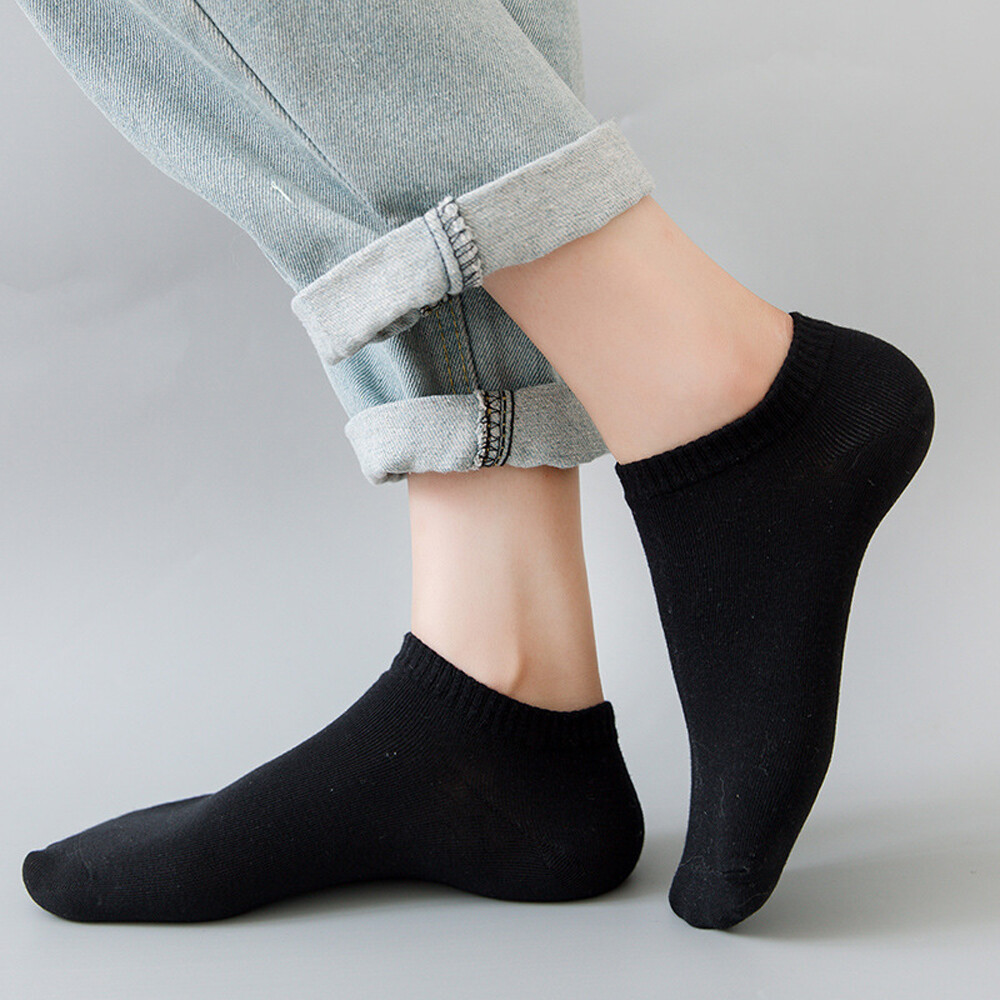Lot 3-12 Pairs Mens Womens Ankle Socks Cotton Crew Socks Low Cut Casual Size