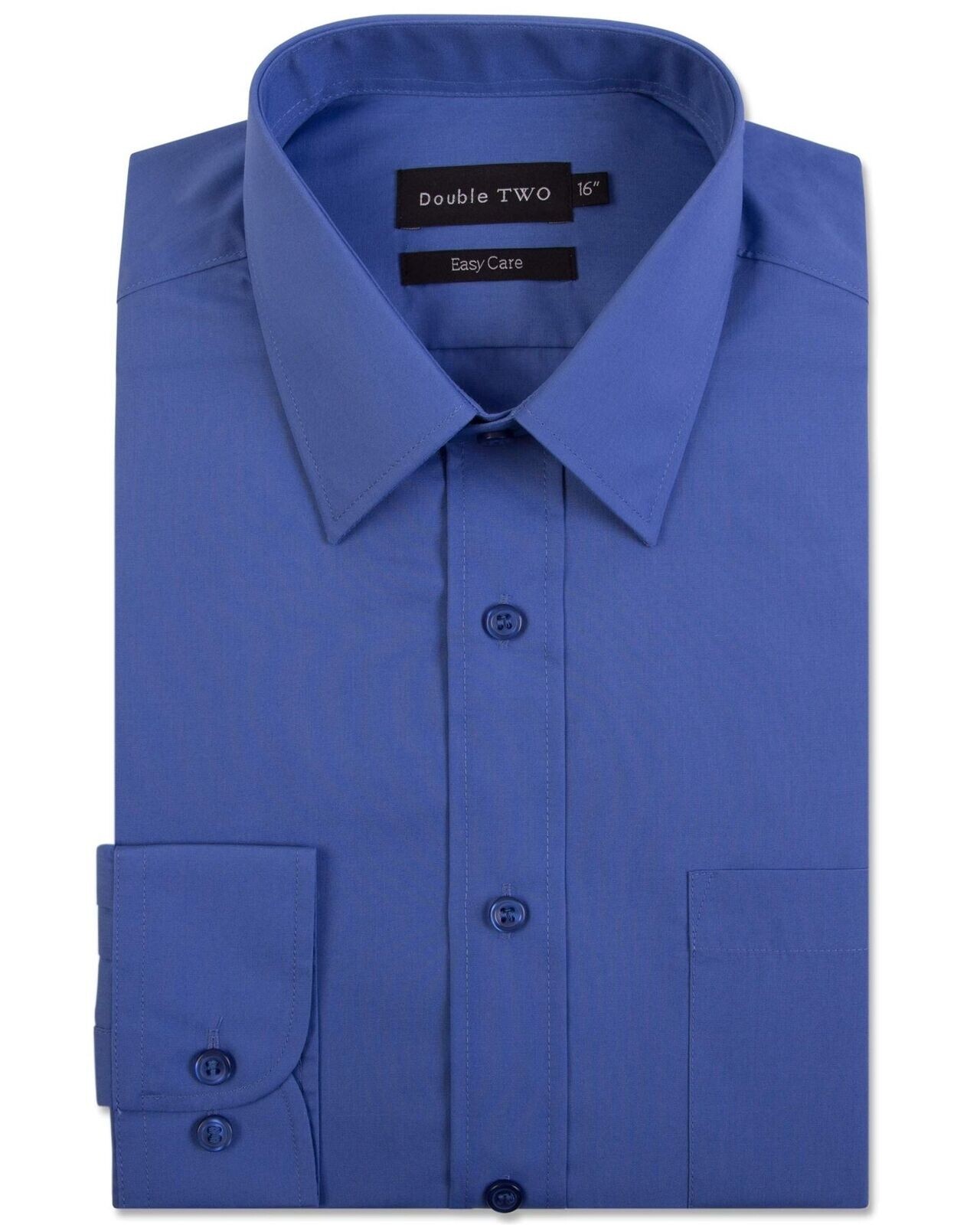 Double Two Men’s Extra Tall Plain Formal Shirts (224), 7 Colours Size 15.5″-20″