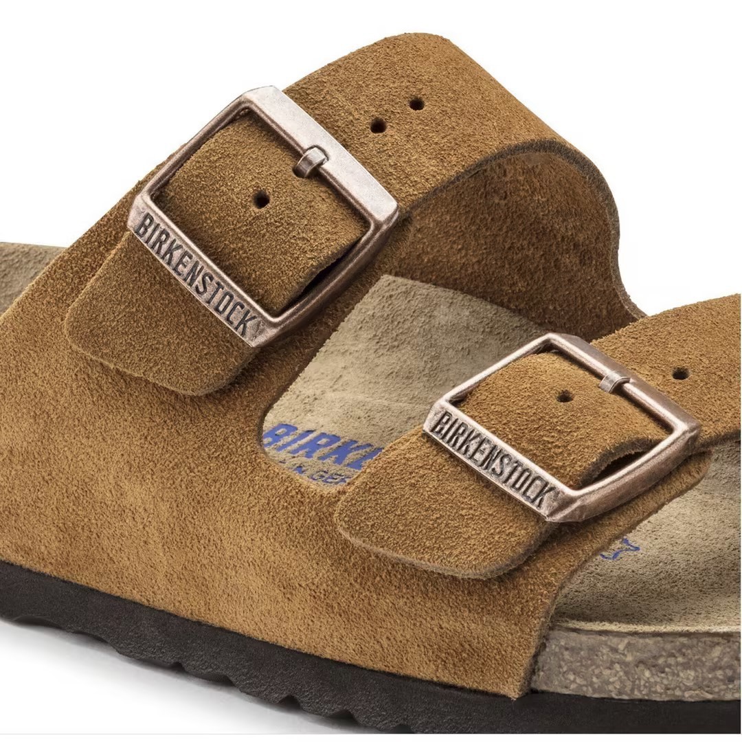 Birkenstock Arizona Soft Footbed Sandals Taupe Suede Leather Shoes EU37-45
