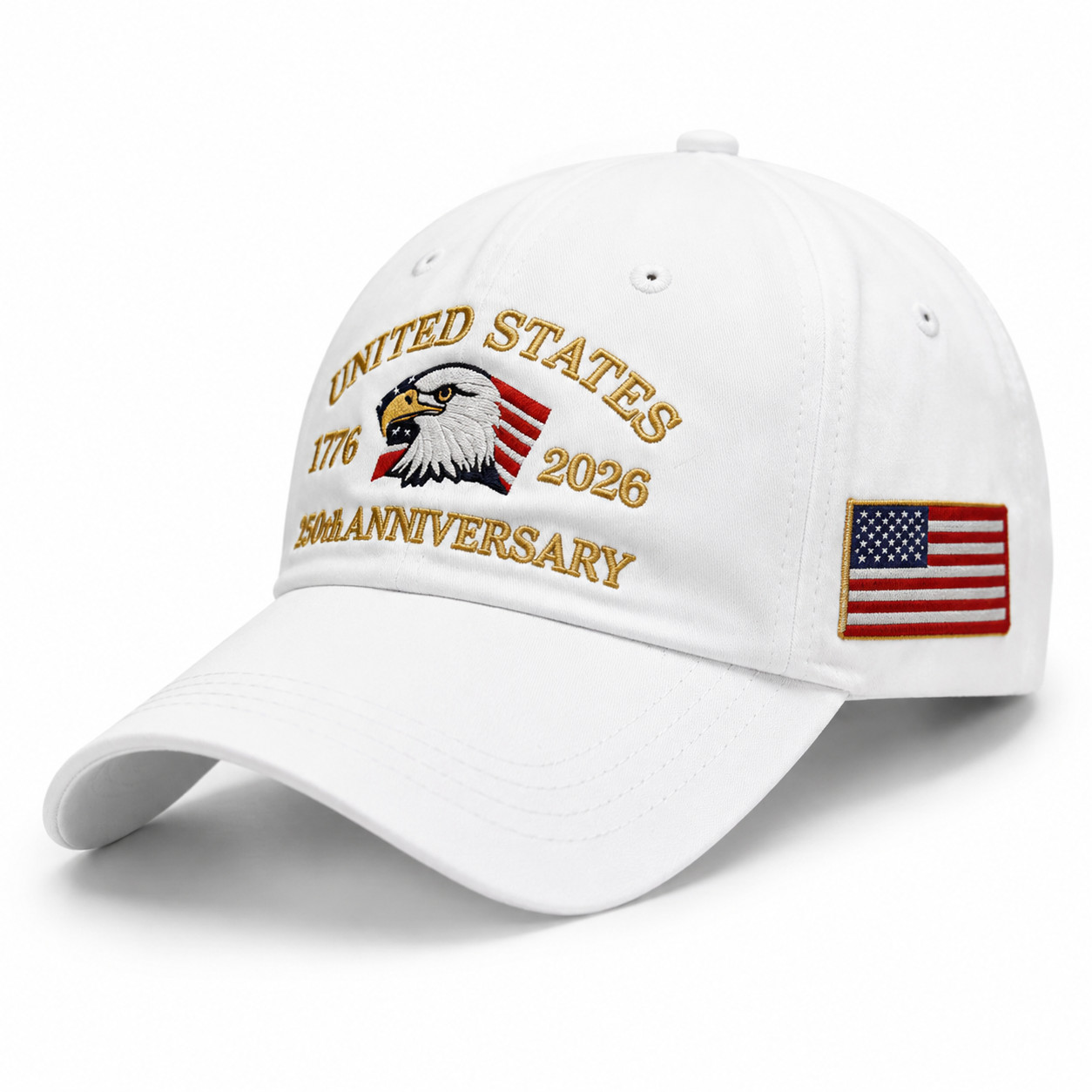 Patriotic USA 250th Anniversary 1776‑2026 Eagle Adjustable Cap