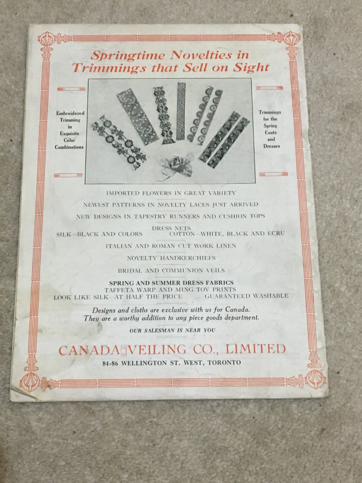 Vtg 1927 Ladies Wear Buyer Magazine for Woman, Dept & General Stores, Canada