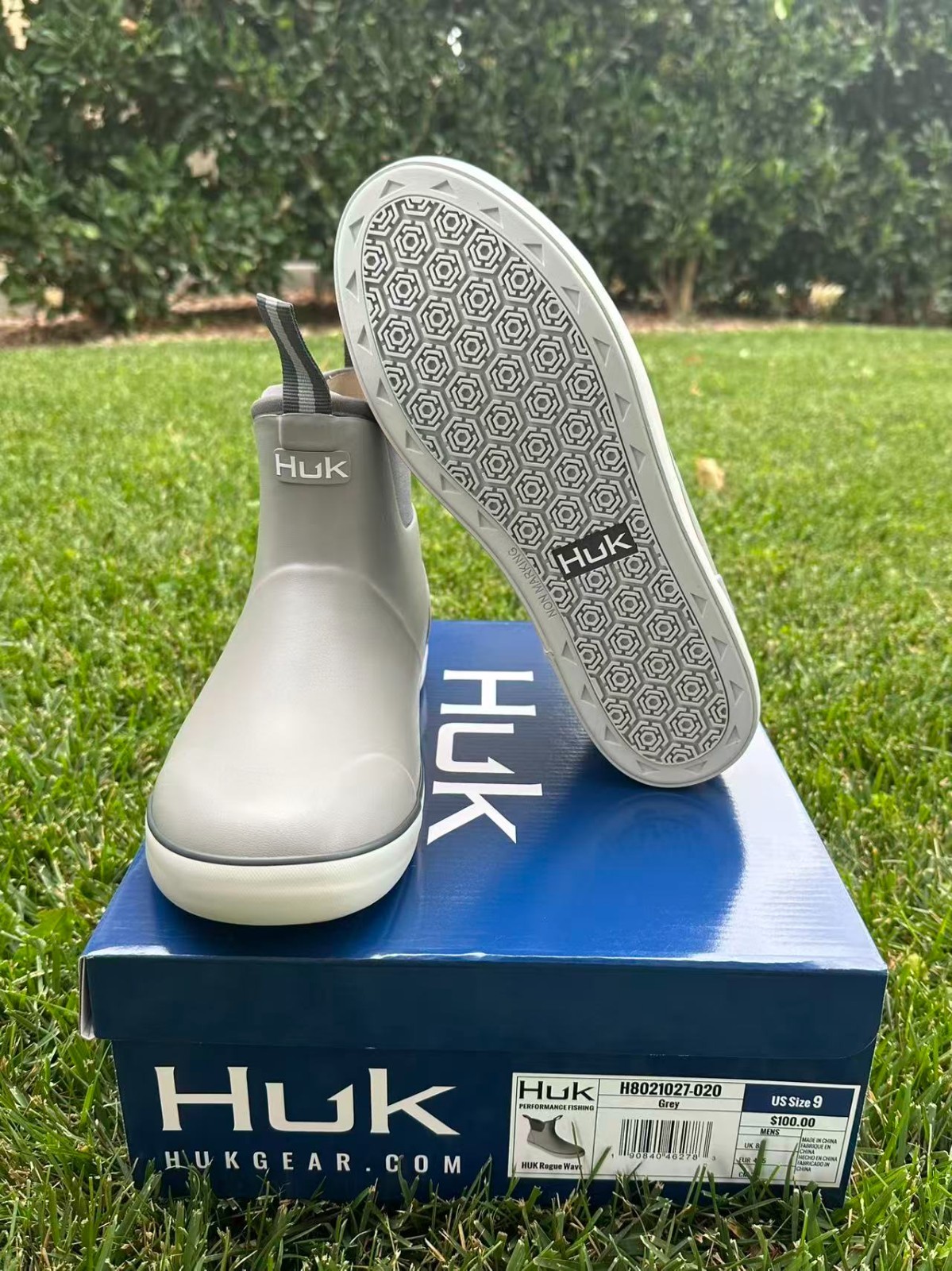 HUK Mens Rogue Wave Shoes High Performance Fishing Deck Boots Rain Boots
