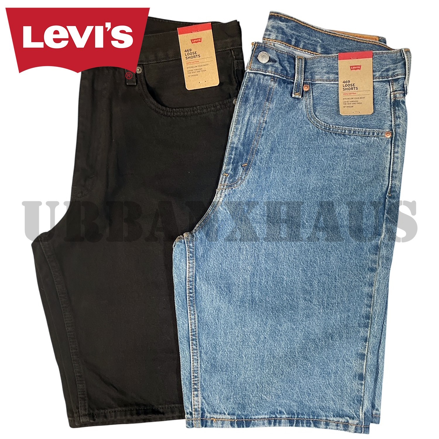 Levi’s 469 Loose Fit Jeans Denim Shorts (30 to 44)