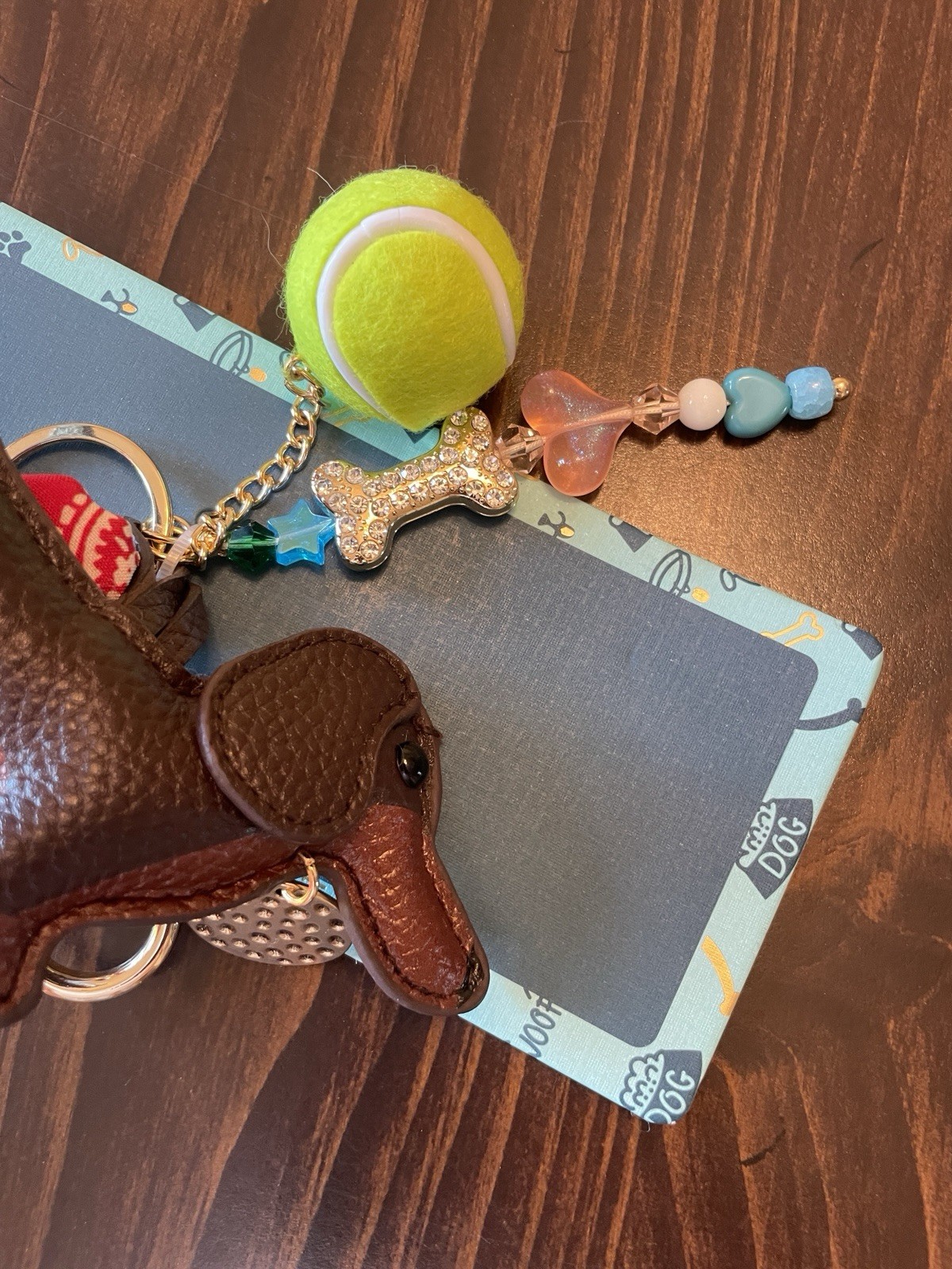 Piper K Dachshund Bag Charm Key Chain (wiener Dog, Bandana, Tennis Ball)