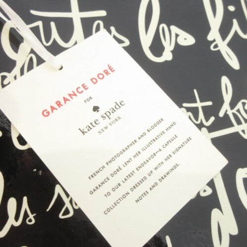 Unused Kate Spade Garance Doré capsule collection clutch bag, black enamel