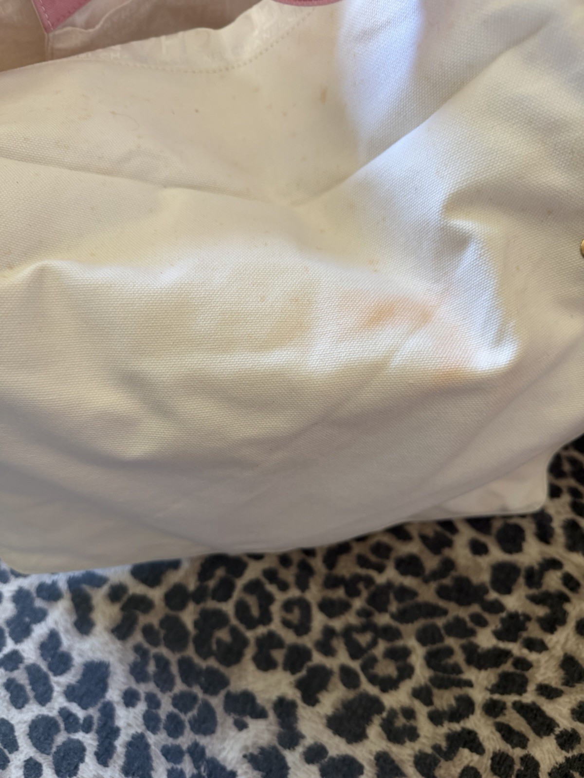 Authentic chanel canvas tote /damaged /see photos/read description