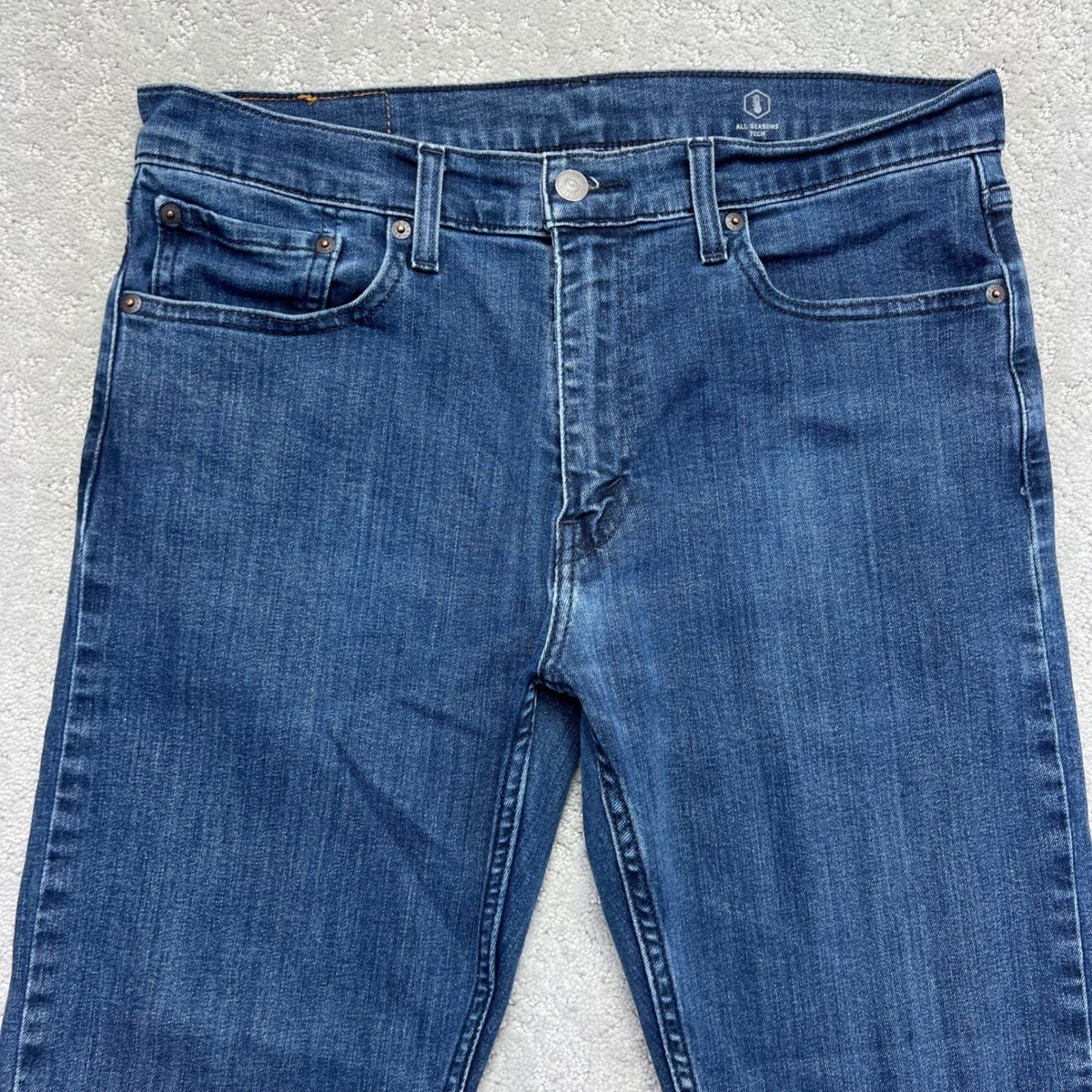 Levis 502 Jeans Mens 33×30(34×28) Regular Taper Denim Stretch All Seasons Tech