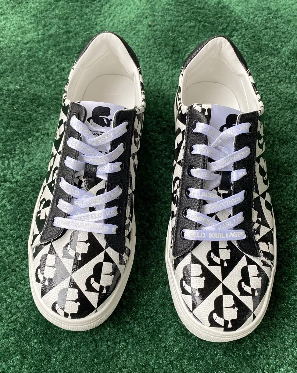 Karl Lagerfeld Paris Womens Size 7.5 Cate Diamont Screen Platform Sneakers