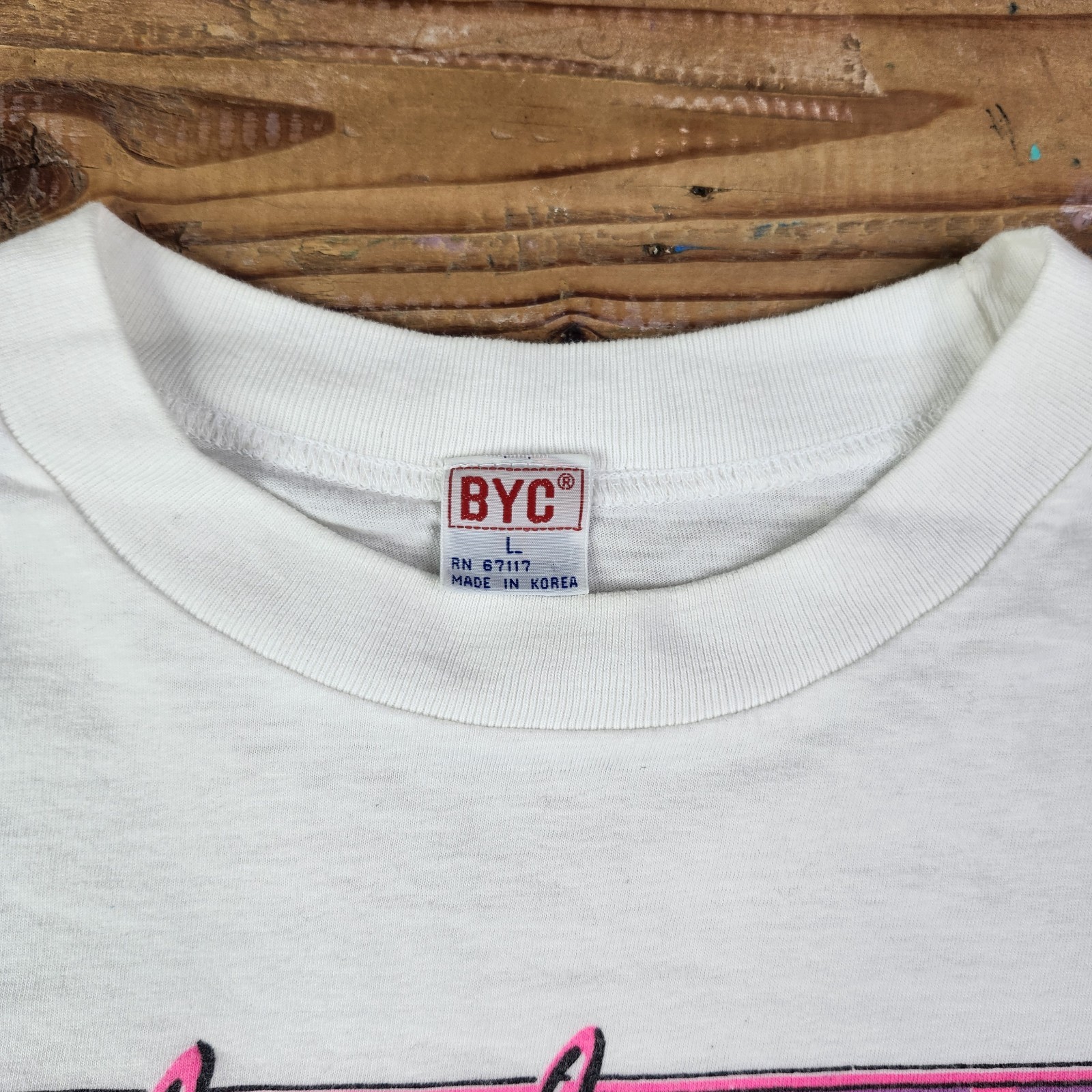 Vintage Retro Los Angeles Hollywood T-shirt White Adult Large Single Stitch BYC