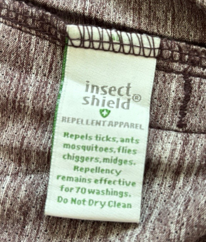Insect Shield White Sierra Hood Pullover Sz XL Burgandy Bug Free Base Camp Shirt