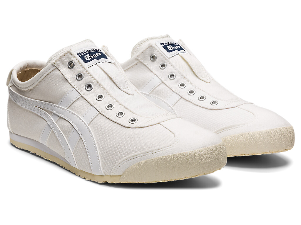 Onitsuka Tiger MEXICO 66 SLIP – ON Canvas WHITE BLACK CREAM BIRCH NAVY TRICOLOR