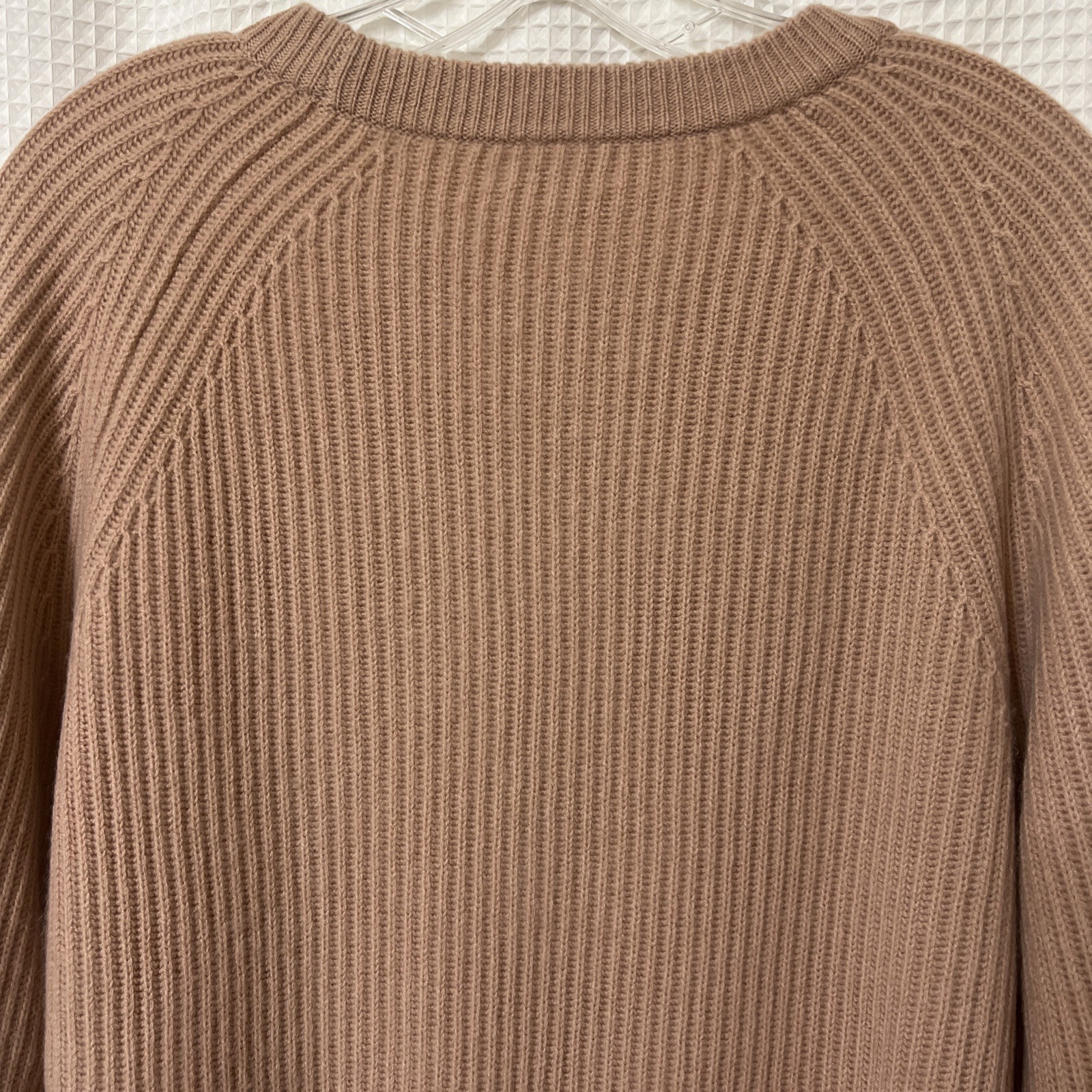 J Crew 100% Cashmere Sweater Womens S Blush Ribbed Crew Neck Pullover Soft