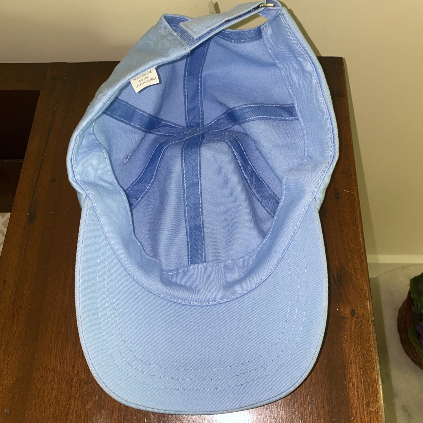 Baja Blue Ball Cap Hat Plain Adjustable Solid Color Basic OSFM Light Blue